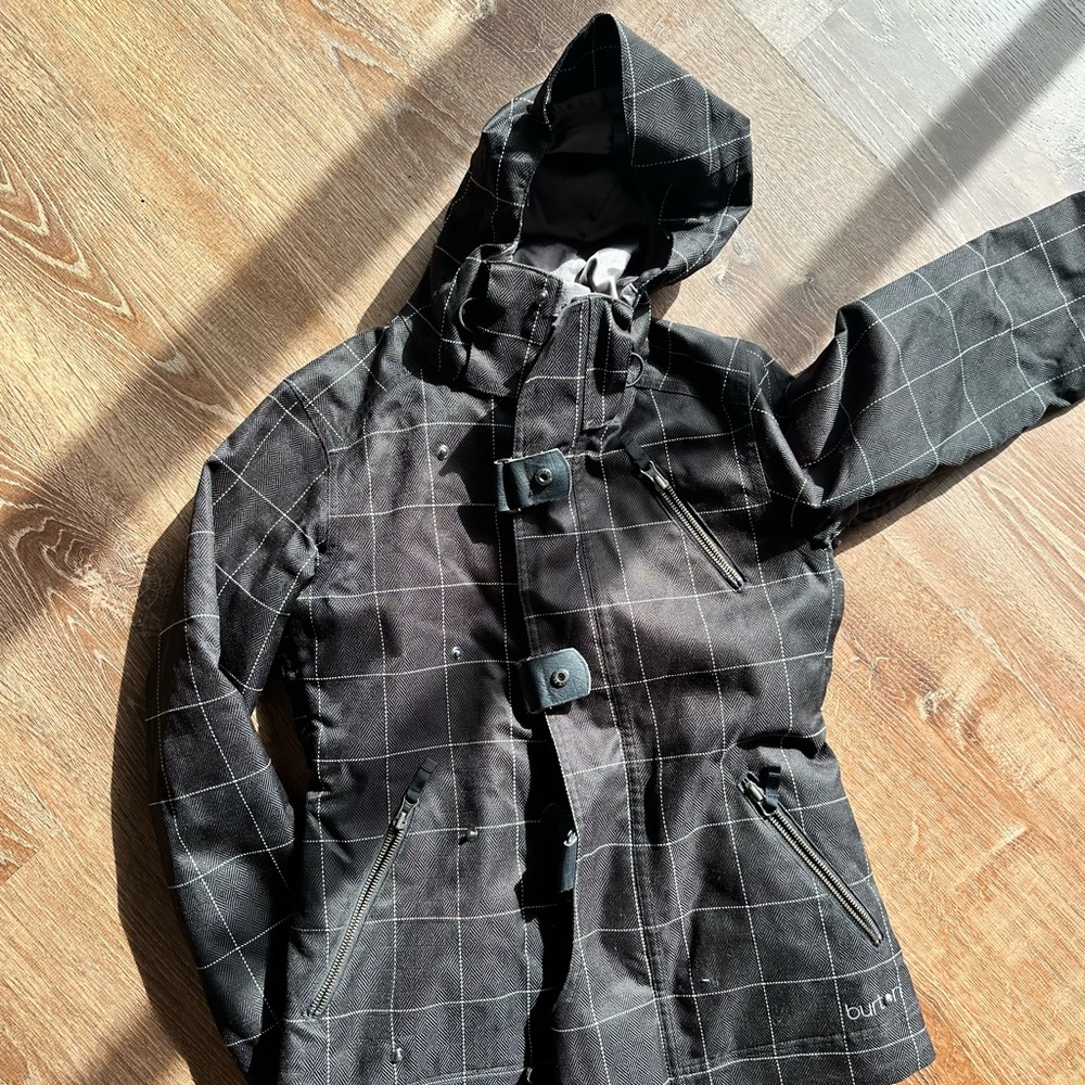 BURTON Heated Dream Jacket Women’s DryRide Faux Fur Lined Plaid Ski Black